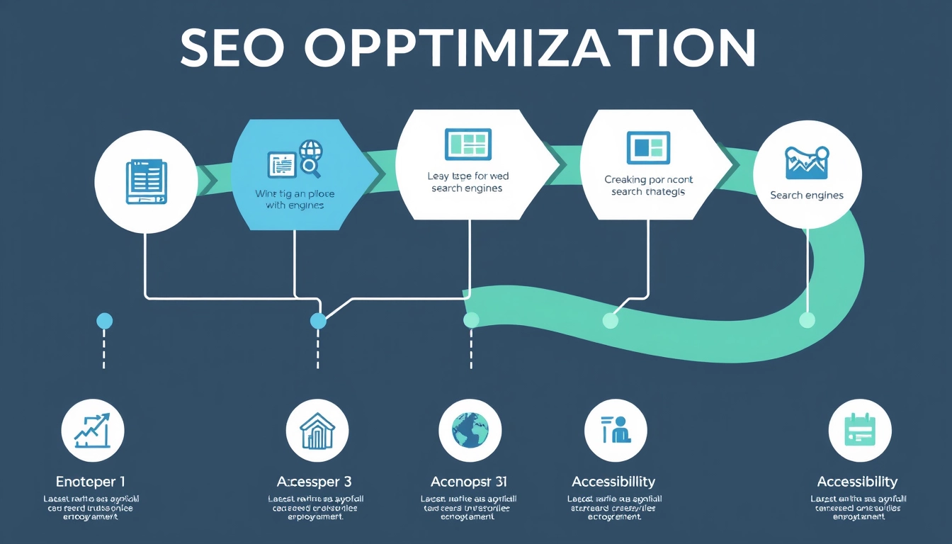 Infographic explaining SEO Optimization strategies for improved website ranking